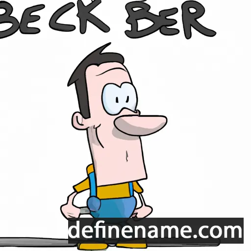 cartoon of the name Becker