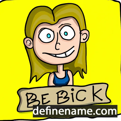 cartoon of the name Becki