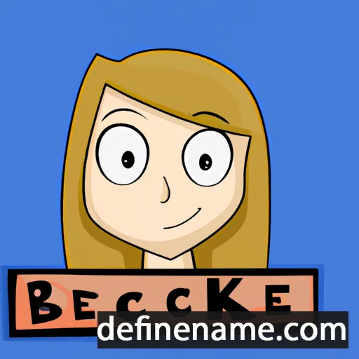 cartoon of the name Beckie