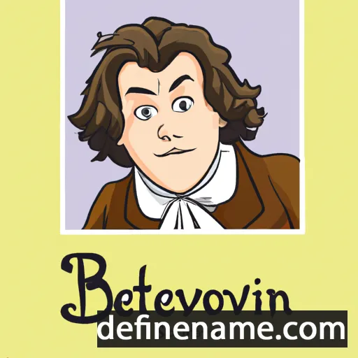 cartoon of the name Beethoven