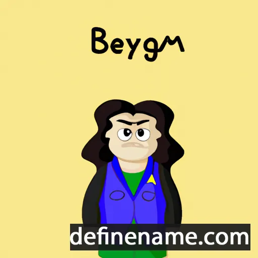 cartoon of the name Begimay