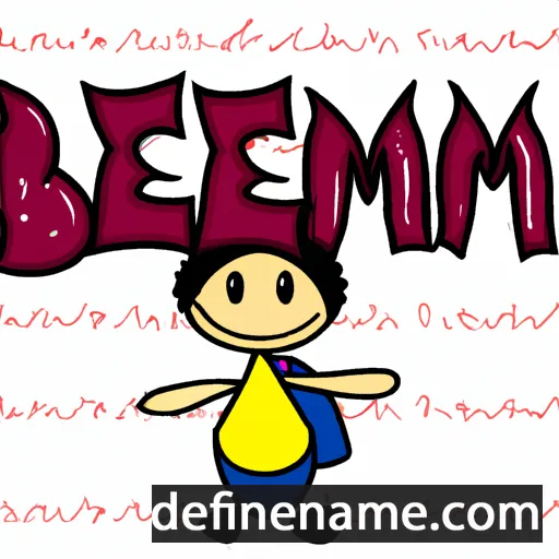 cartoon of the name Beijamim