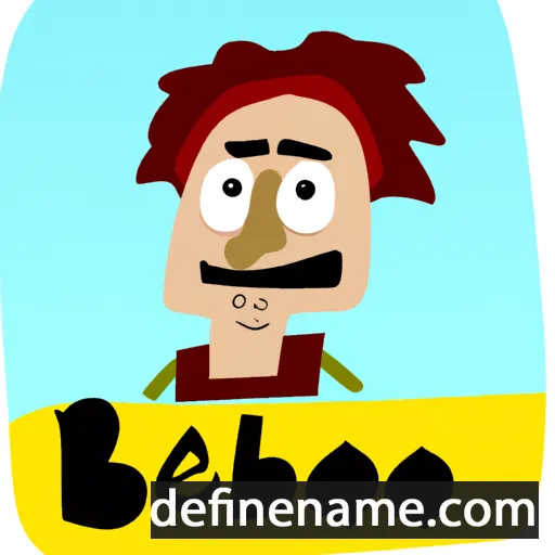 cartoon of the name Bekhzod