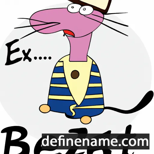 cartoon of the name Bekzat