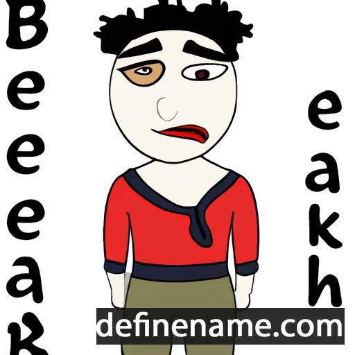 cartoon of the name Bekzhan