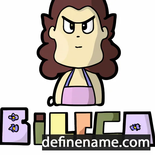 cartoon of the name Belicia