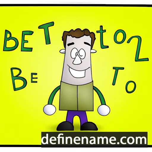 cartoon of the name Belton