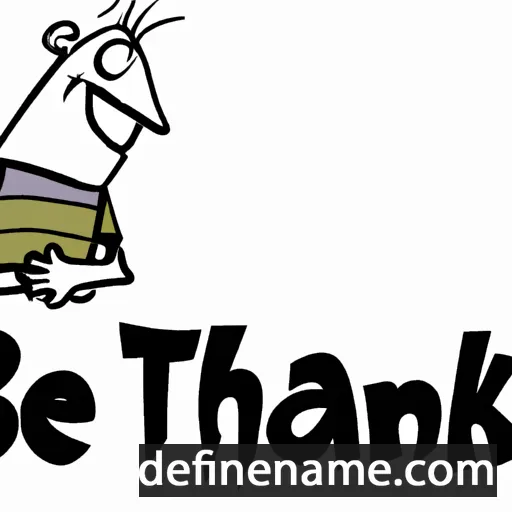 cartoon of the name Be-thankful