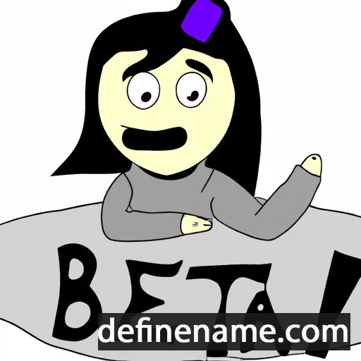 cartoon of the name Běta