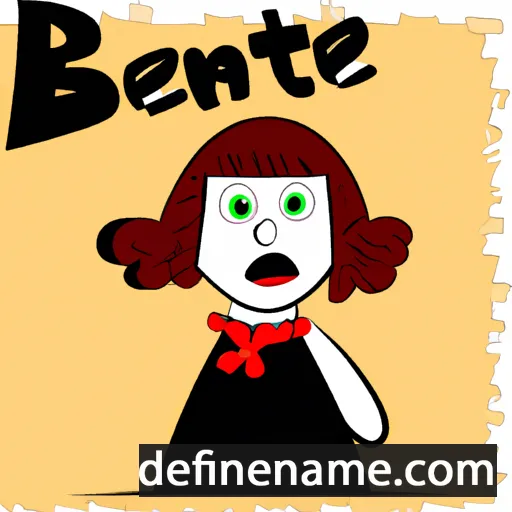 cartoon of the name Benitte