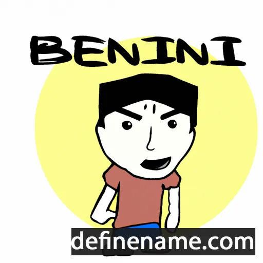 cartoon of the name Benjia