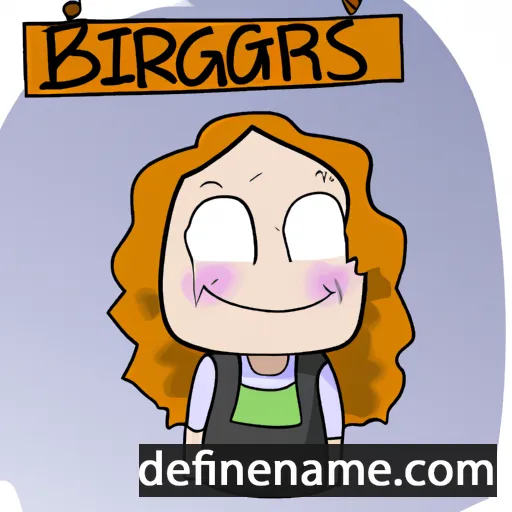 cartoon of the name Bergdís