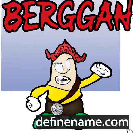 cartoon of the name Bergrán