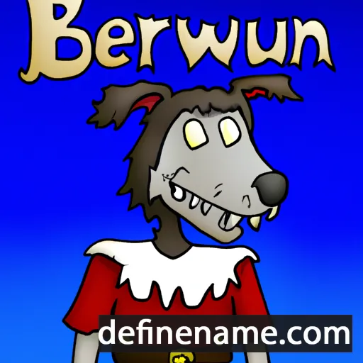 cartoon of the name Bernwulf