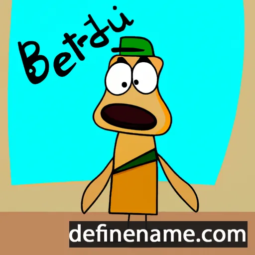 cartoon of the name Berteddu