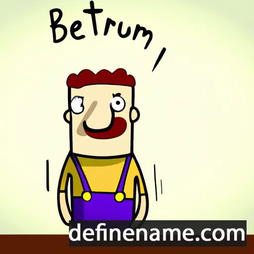 cartoon of the name Berthomeu