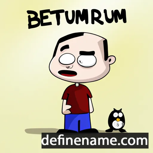 cartoon of the name Berthomiu