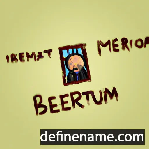 cartoon of the name Bertrams