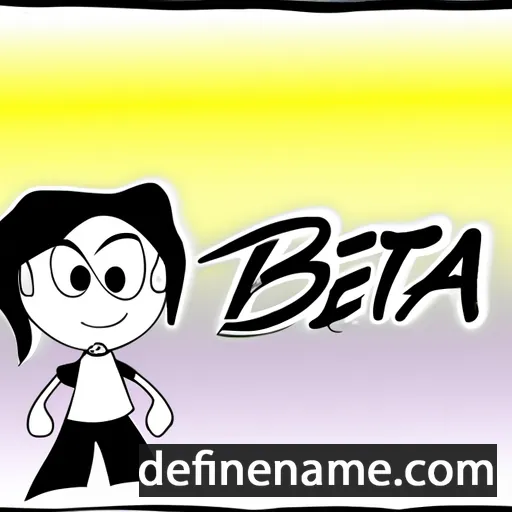 cartoon of the name Beta