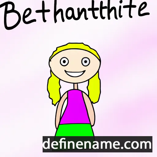 cartoon of the name Bethannie