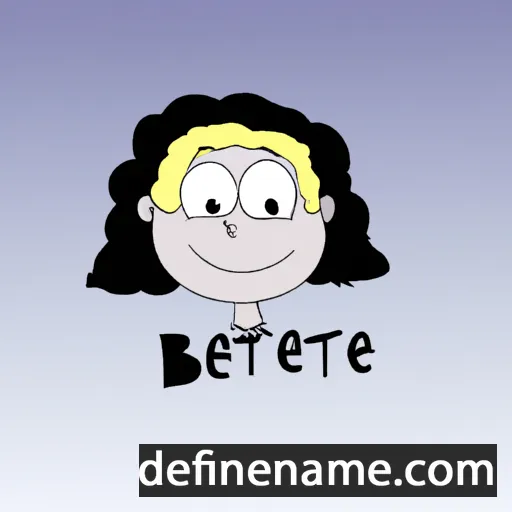 cartoon of the name Bethie