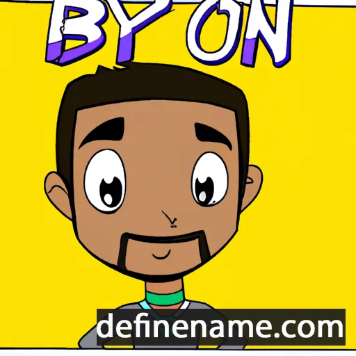 cartoon of the name Beyron