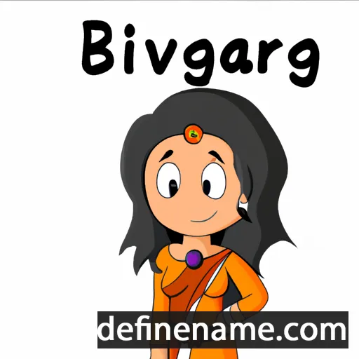 cartoon of the name Bhargavi