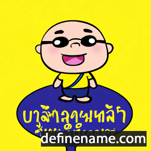 cartoon of the name Bhumibol