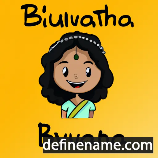 cartoon of the name Bhuvana