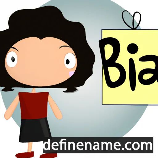 cartoon of the name Bia