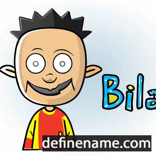 cartoon of the name Bilaal