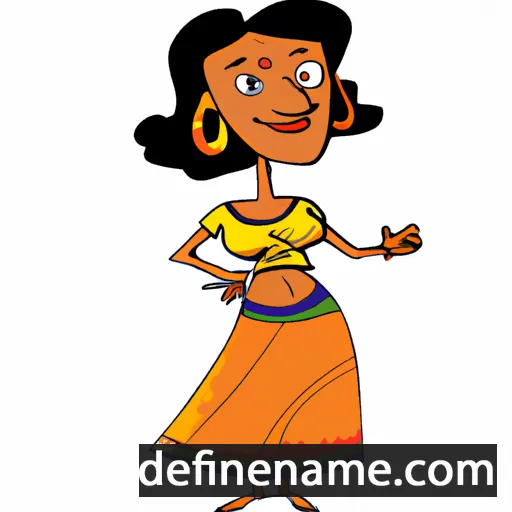 cartoon of the name Bindu