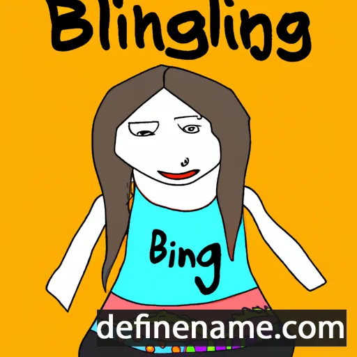 cartoon of the name Bingling