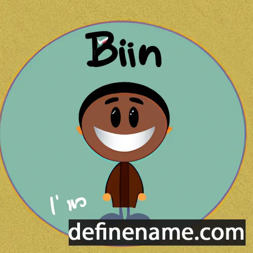 cartoon of the name Biniam