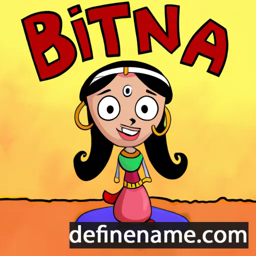 cartoon of the name Binita