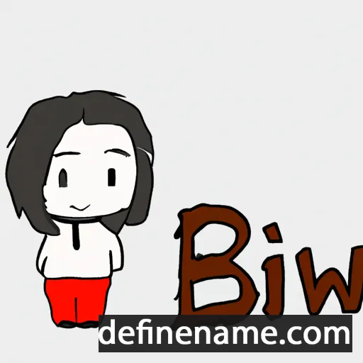 cartoon of the name Biwei