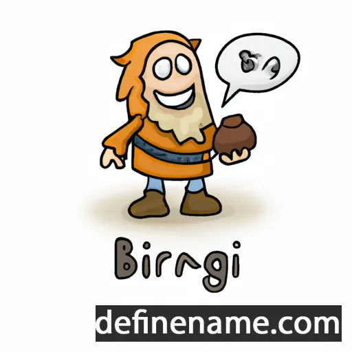 cartoon of the name Bjargar