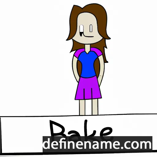 cartoon of the name Blakelee