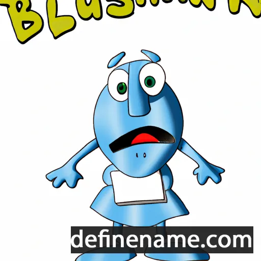 cartoon of the name Blaunsh