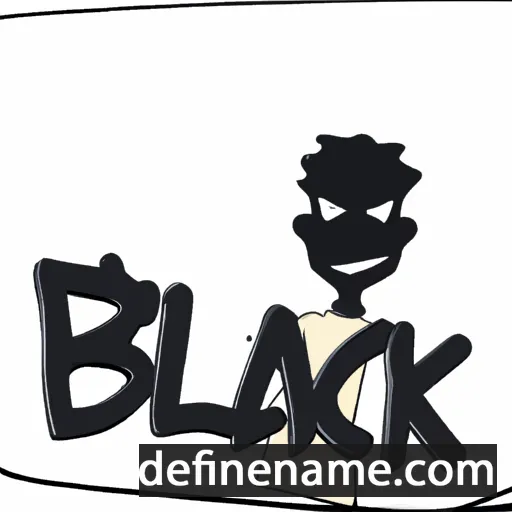 cartoon of the name Blayk