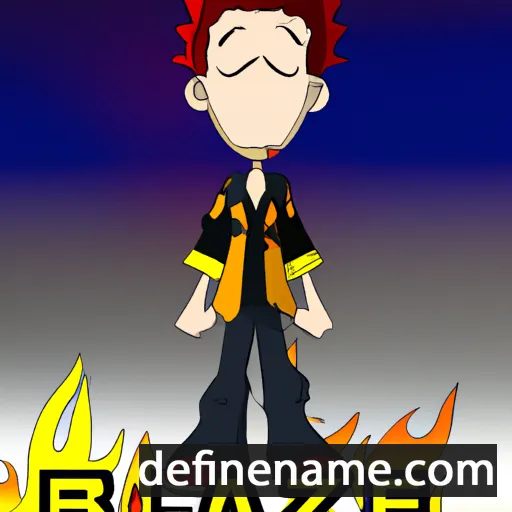 cartoon of the name Blaze