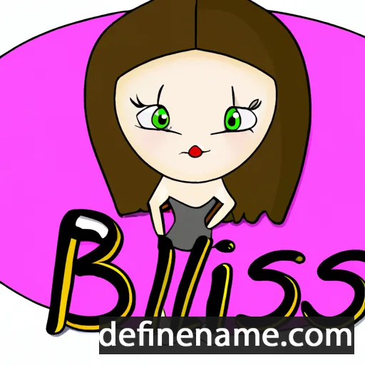 cartoon of the name Blissa