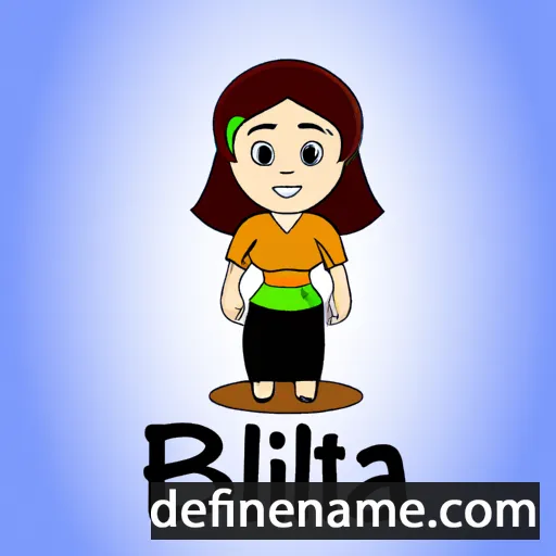 cartoon of the name Blitha