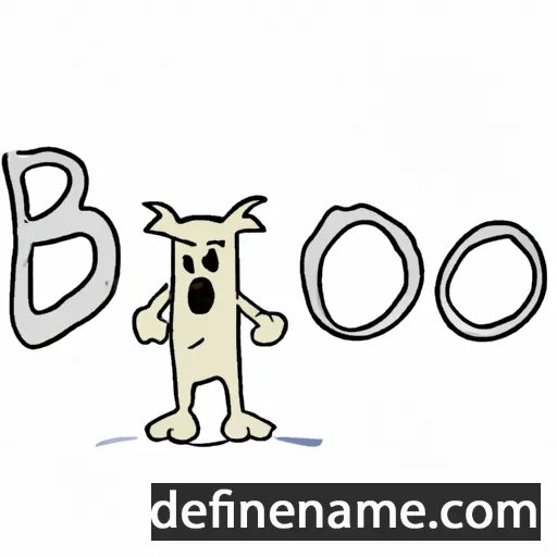 cartoon of the name Bö