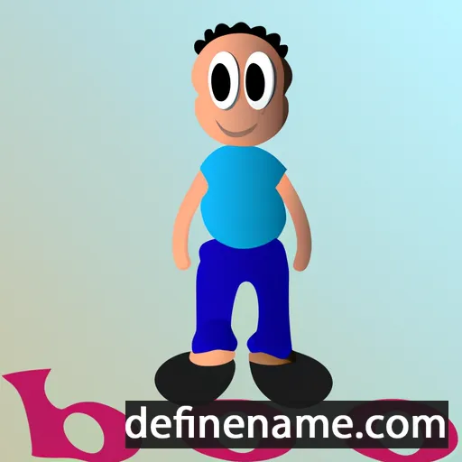 cartoon of the name Bo