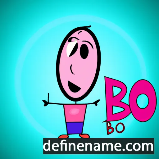 cartoon of the name Bo