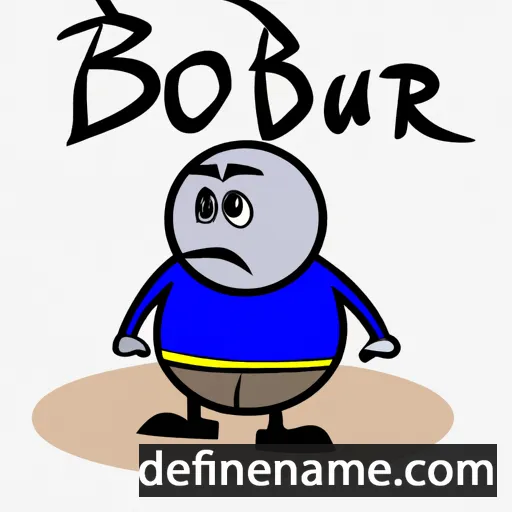 cartoon of the name Bobur