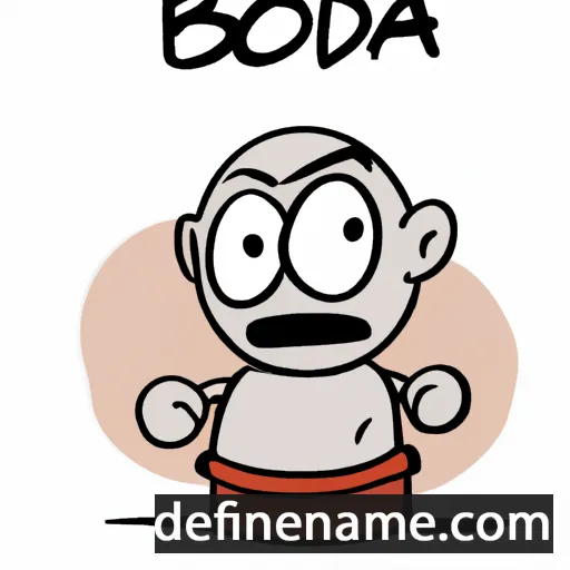 cartoon of the name Bodda