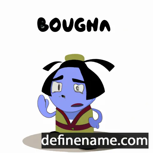 cartoon of the name Boghuma