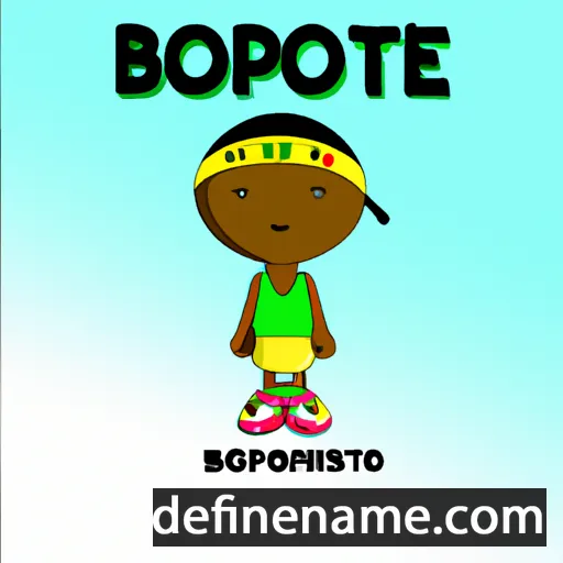 cartoon of the name Boitshepo